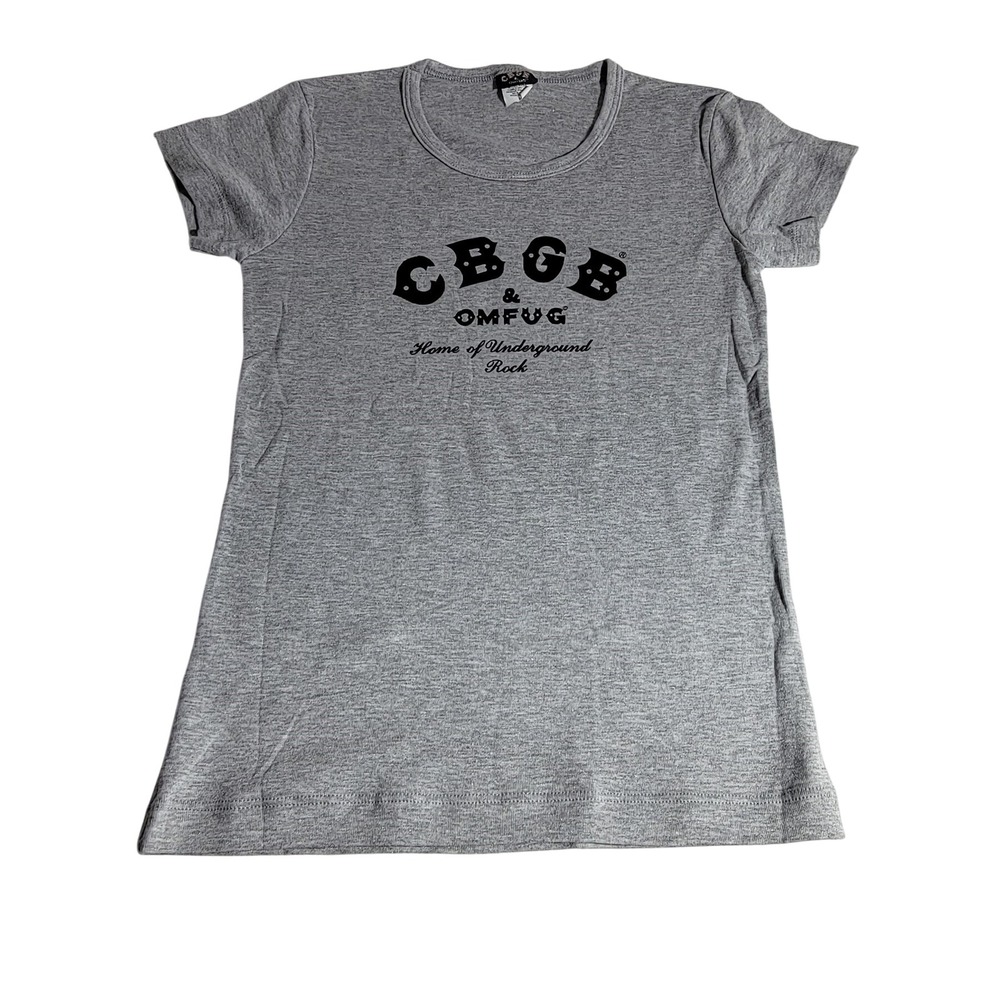 CBGB OMFUG Home of Underground Rock Graphic T-Shirt Gray Heather Womens Medium